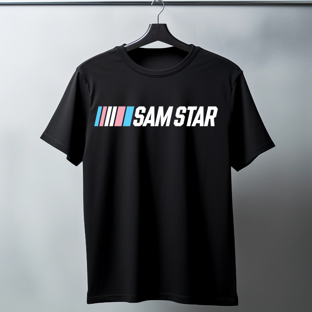 Sam Star Racing Trans flag Racing graphic T-shirt